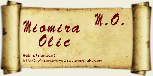 Miomira Olić vizit kartica